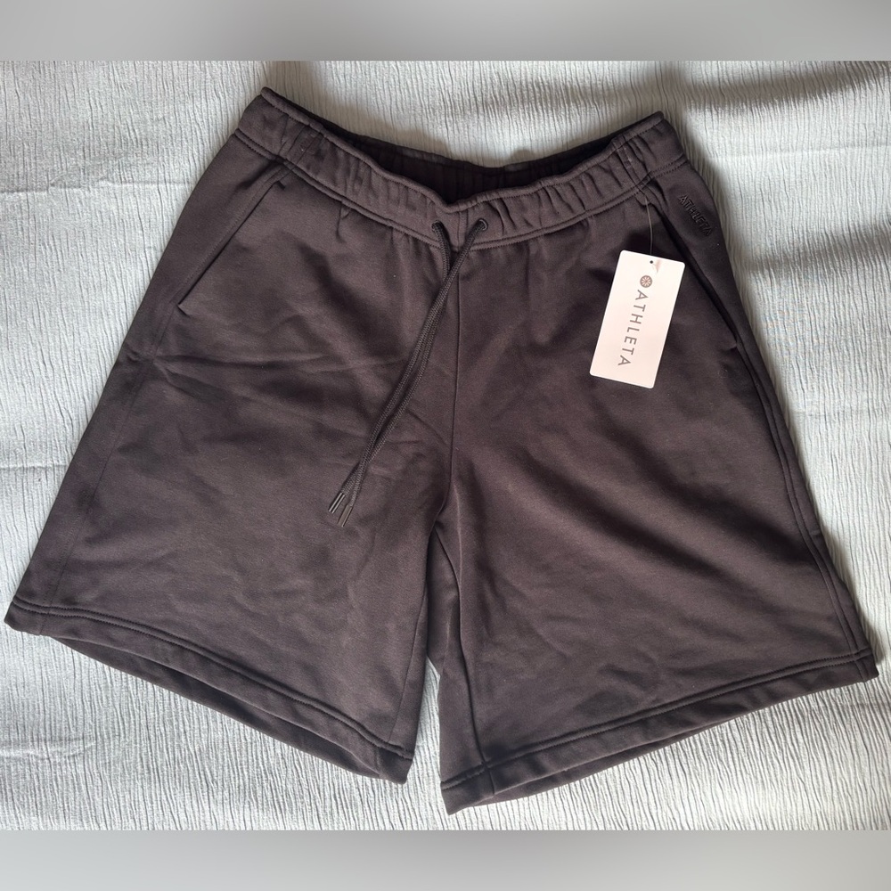 Athleta Heavyweight Terry Bermuda Short Size M Black